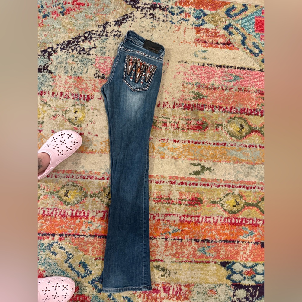 Grace in LA Dark Blue Boot Cut Jeans